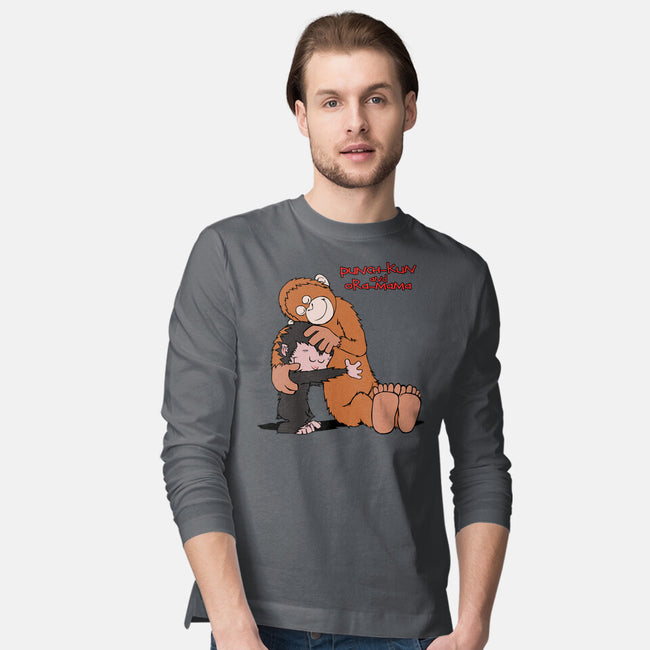 Punch-Kun And Ora-Mama-Mens-Long Sleeved-Tee-joerawks