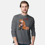 Punch-Kun And Ora-Mama-Mens-Long Sleeved-Tee-joerawks
