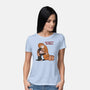 Punch-Kun And Ora-Mama-Womens-Basic-Tee-joerawks