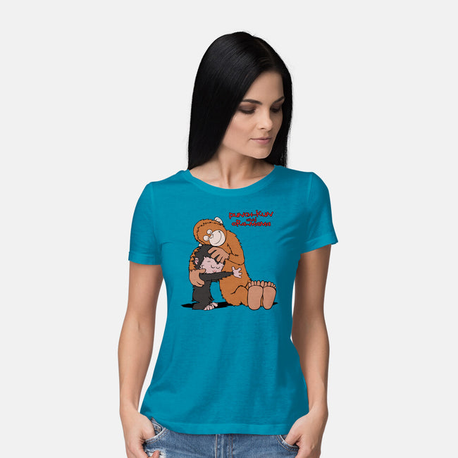 Punch-Kun And Ora-Mama-Womens-Basic-Tee-joerawks