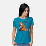 Punch-Kun And Ora-Mama-Womens-Basic-Tee-joerawks