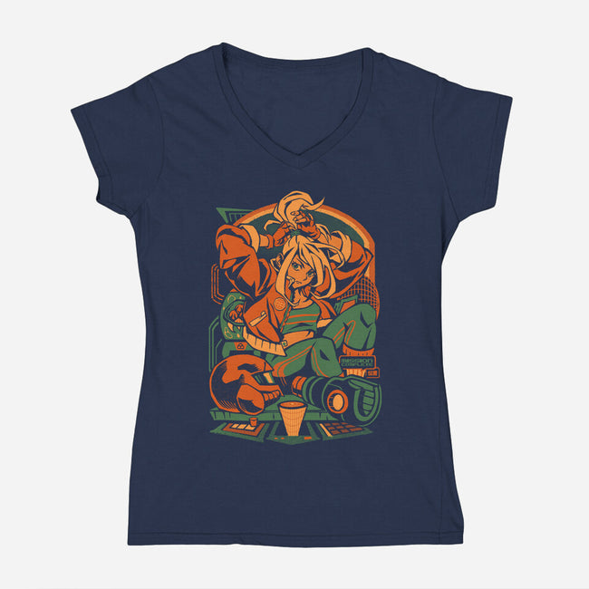 After The Mission-Womens-V-Neck-Tee-ilustrata