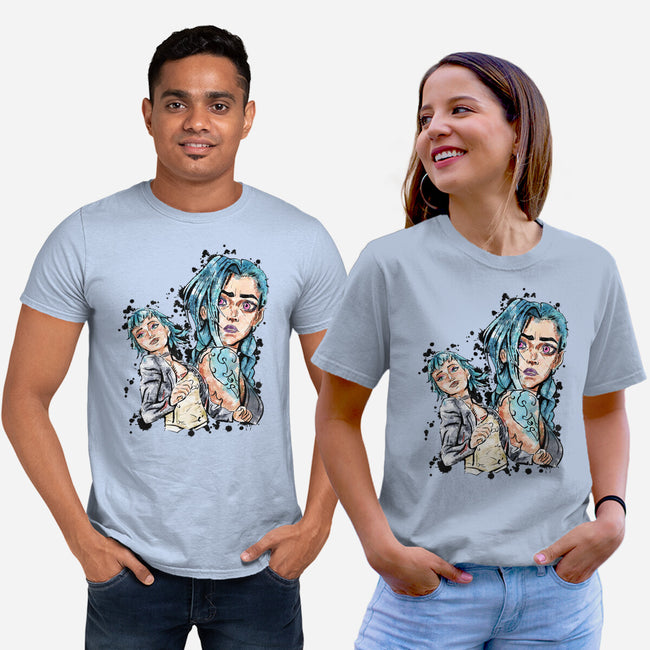 Two Universes-Unisex-Basic-Tee-nickzzarto