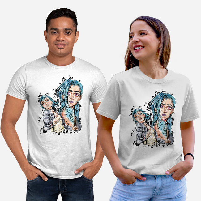 Two Universes-Unisex-Basic-Tee-nickzzarto
