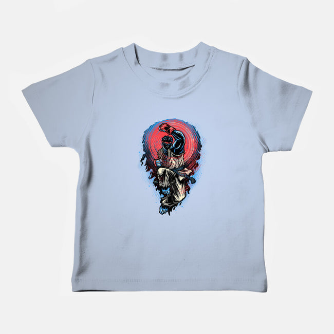 Power Of The Fireball-Baby-Basic-Tee-glitchygorilla