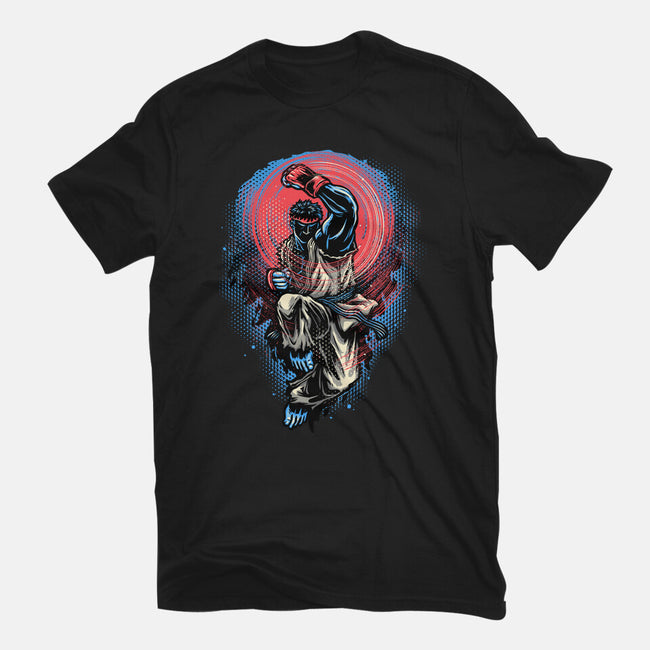 Power Of The Fireball-Womens-Fitted-Tee-glitchygorilla