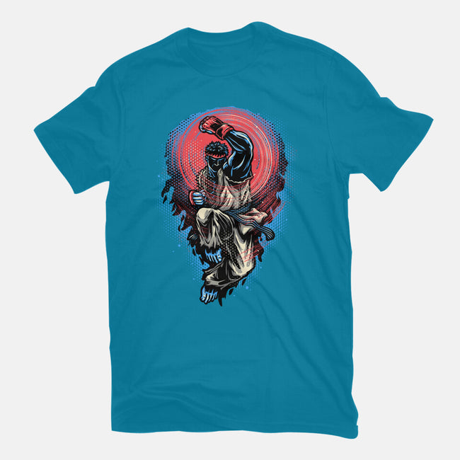 Power Of The Fireball-Womens-Fitted-Tee-glitchygorilla