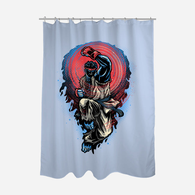 Power Of The Fireball-None-Polyester-Shower Curtain-glitchygorilla