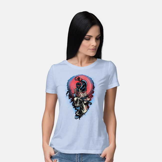 Power Of The Fireball-Womens-Basic-Tee-glitchygorilla