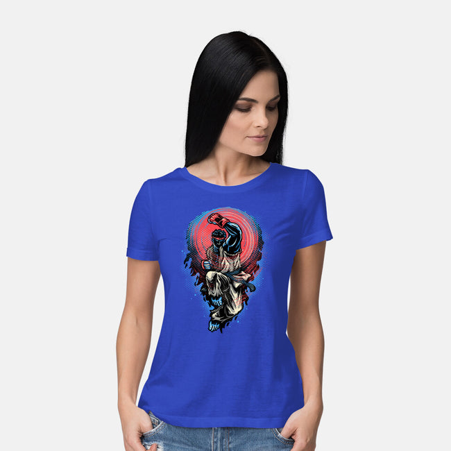 Power Of The Fireball-Womens-Basic-Tee-glitchygorilla