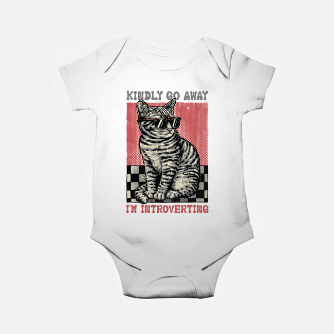 Introvert Mode-Baby-Basic-Onesie-glitchygorilla