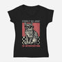 Introvert Mode-Womens-V-Neck-Tee-glitchygorilla