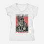 Introvert Mode-Womens-V-Neck-Tee-glitchygorilla