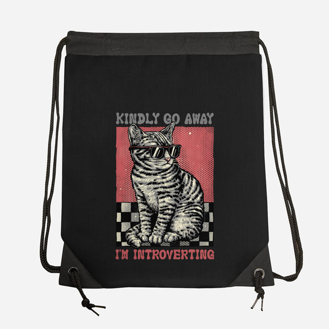 Introvert Mode-None-Drawstring-Bag-glitchygorilla