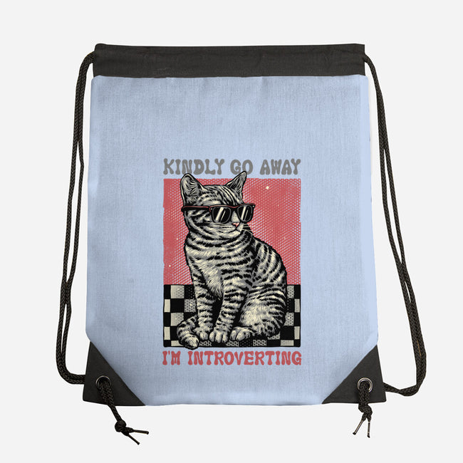 Introvert Mode-None-Drawstring-Bag-glitchygorilla