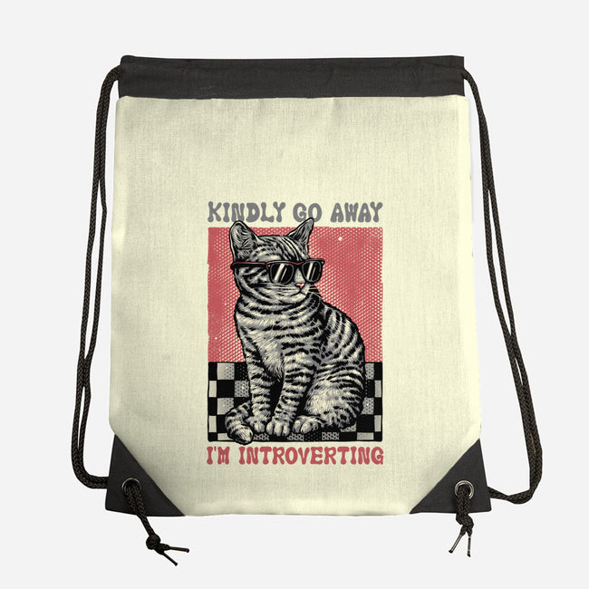 Introvert Mode-None-Drawstring-Bag-glitchygorilla