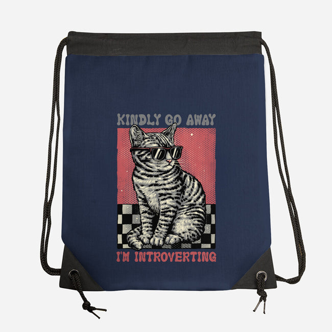 Introvert Mode-None-Drawstring-Bag-glitchygorilla