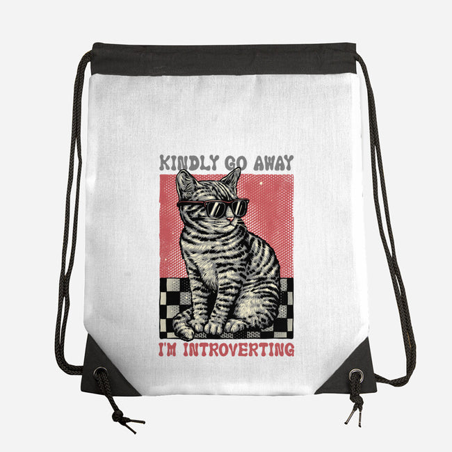 Introvert Mode-None-Drawstring-Bag-glitchygorilla