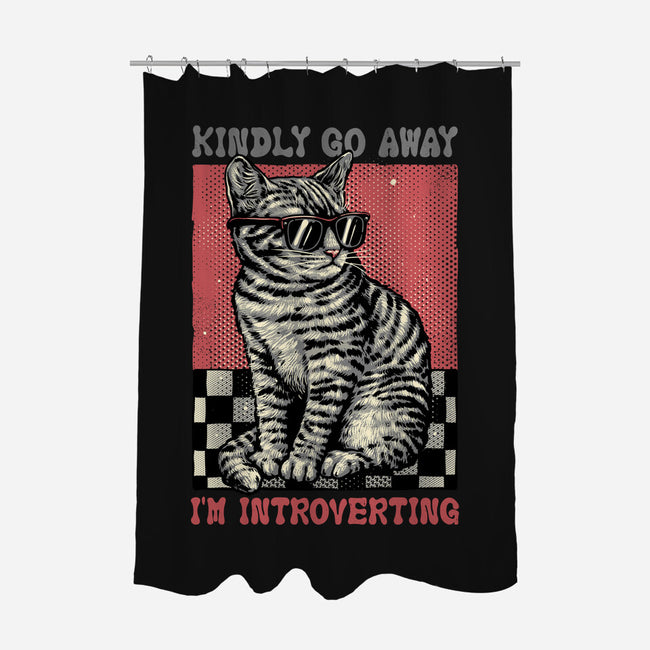 Introvert Mode-None-Polyester-Shower Curtain-glitchygorilla