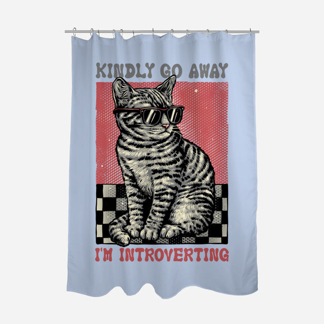 Introvert Mode-None-Polyester-Shower Curtain-glitchygorilla