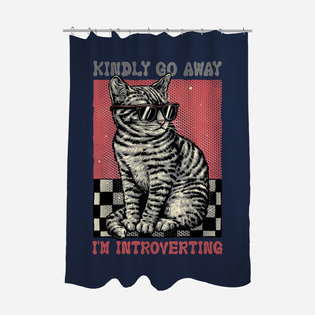 Introvert Mode-None-Polyester-Shower Curtain-glitchygorilla