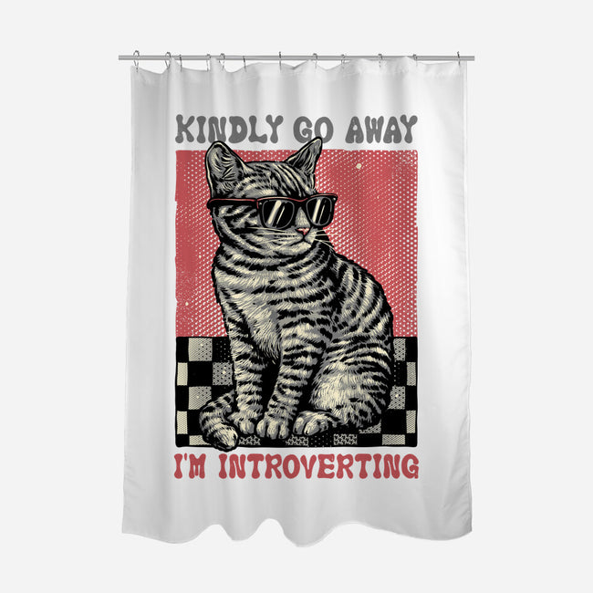 Introvert Mode-None-Polyester-Shower Curtain-glitchygorilla