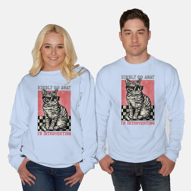 Introvert Mode-Unisex-Crew Neck-Sweatshirt-glitchygorilla
