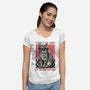 Introvert Mode-Womens-V-Neck-Tee-glitchygorilla