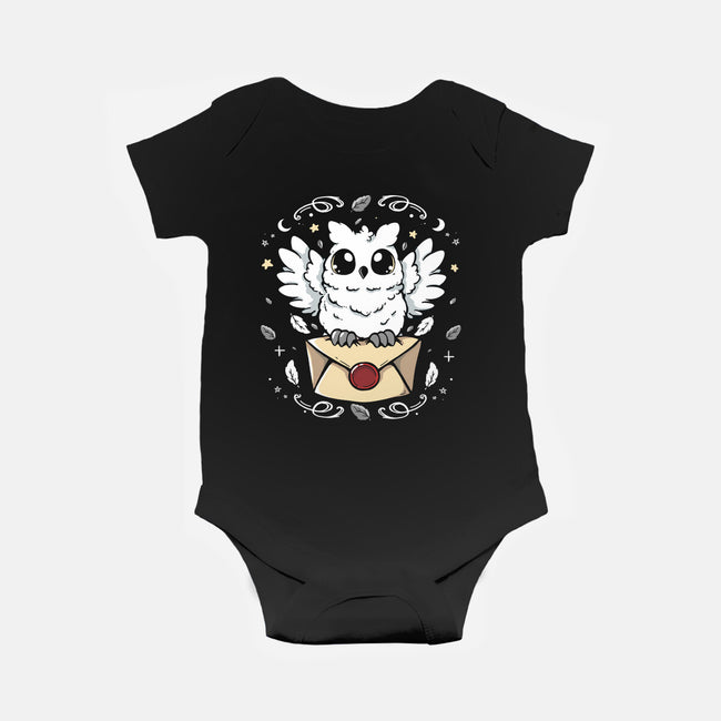 The Magic Owl-Baby-Basic-Onesie-Vallina84