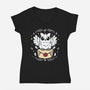 The Magic Owl-Womens-V-Neck-Tee-Vallina84