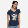 The Magic Owl-Womens-V-Neck-Tee-Vallina84