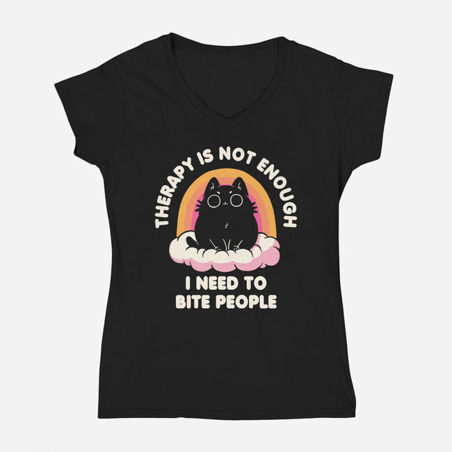 I Need To Bite People-Womens-V-Neck-Tee-koalastudio