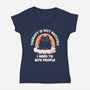 I Need To Bite People-Womens-V-Neck-Tee-koalastudio