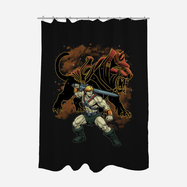 Power And Claw-None-Polyester-Shower Curtain-Astrobot Invention