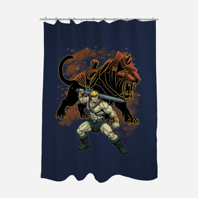 Power And Claw-None-Polyester-Shower Curtain-Astrobot Invention