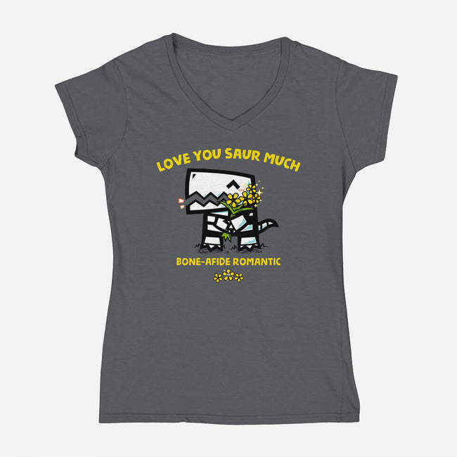 Love You Saur Much-Womens-V-Neck-Tee-krisren28