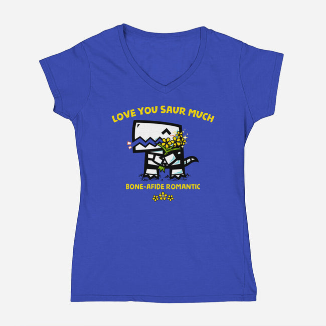 Love You Saur Much-Womens-V-Neck-Tee-krisren28