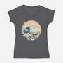 The Great Cat-nagawa-Womens-V-Neck-Tee-vp021