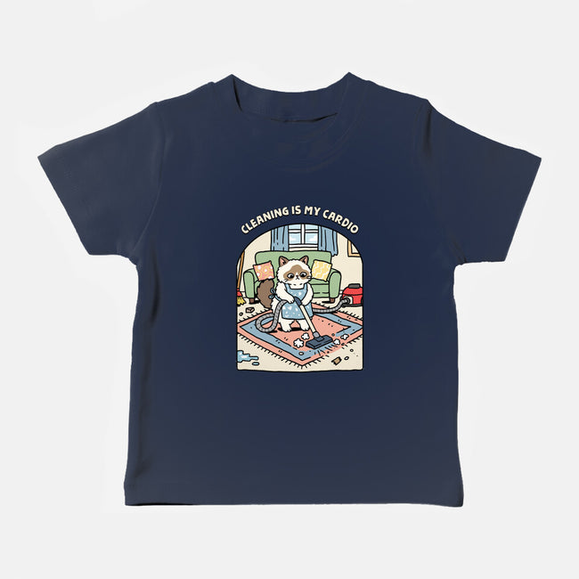 Cleaning Is My Cardio-Baby-Basic-Tee-GoshWow