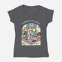 Cleaning Is My Cardio-Womens-V-Neck-Tee-GoshWow