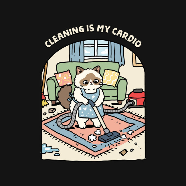 Cleaning Is My Cardio-Womens-Fitted-Tee-GoshWow