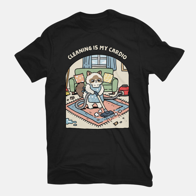 Cleaning Is My Cardio-Mens-Heavyweight-Tee-GoshWow