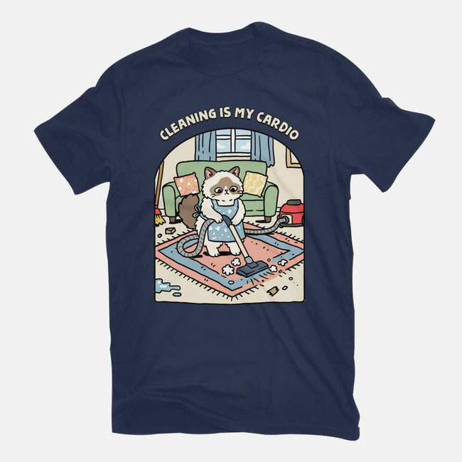 Cleaning Is My Cardio-Mens-Heavyweight-Tee-GoshWow