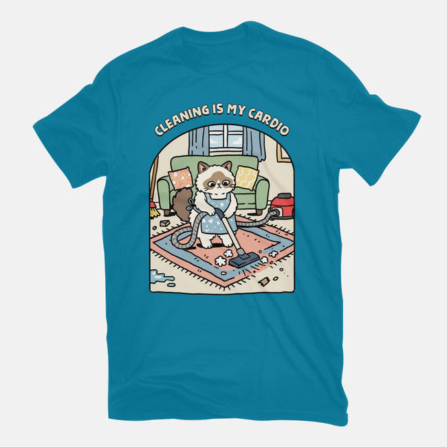 Cleaning Is My Cardio-Mens-Heavyweight-Tee-GoshWow
