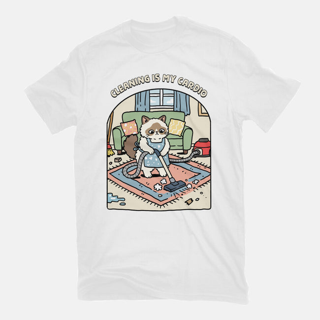 Cleaning Is My Cardio-Mens-Heavyweight-Tee-GoshWow