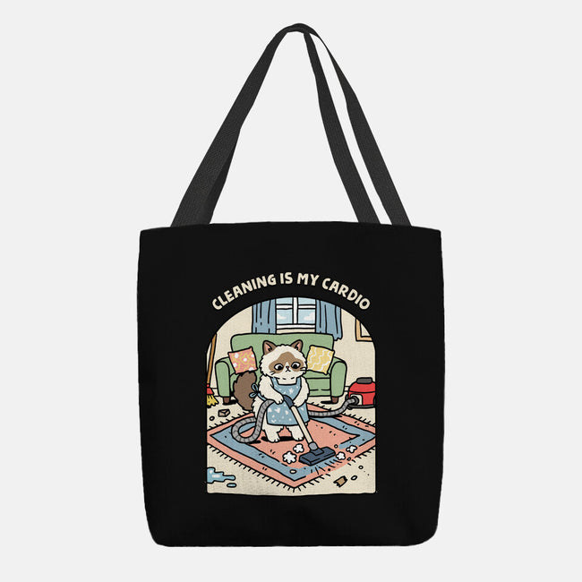 Cleaning Is My Cardio-None-Basic Tote-Bag-GoshWow