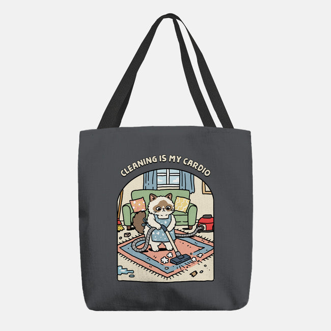 Cleaning Is My Cardio-None-Basic Tote-Bag-GoshWow