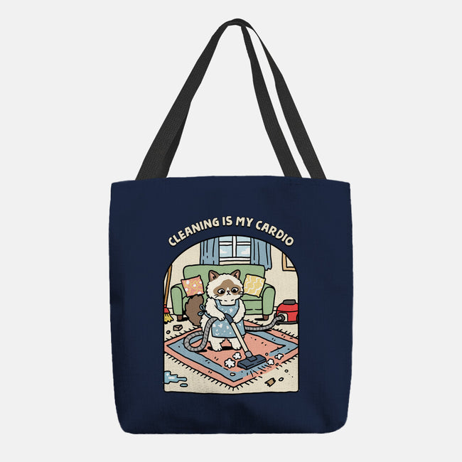Cleaning Is My Cardio-None-Basic Tote-Bag-GoshWow