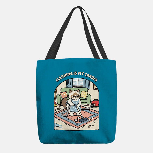 Cleaning Is My Cardio-None-Basic Tote-Bag-GoshWow