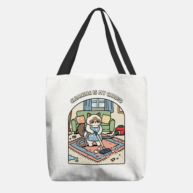 Cleaning Is My Cardio-None-Basic Tote-Bag-GoshWow